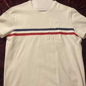 White Tri-color Moncler T-shitt